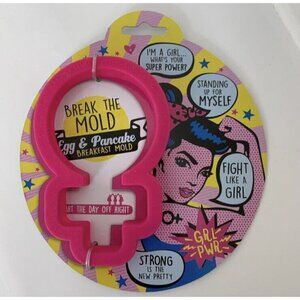 Female Gender Symbol GRL PWR Girl Power Egg & Pancake Breakfast Silicone Mold